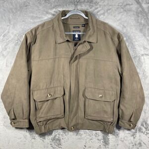 Roundtree‎ & Yorke Outdoors Mens Khaki Zip Lined Jacket XL